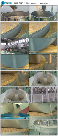 农业 粮食大米面粉 稻谷 碾米 生产车间加工 高清实拍视频素材